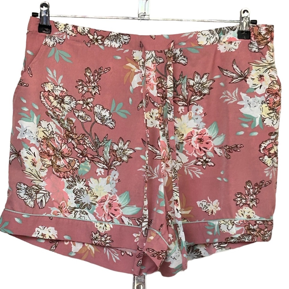 Anthropologyie Cupcakes And Cashmere Floral Print Sleepware Shorts Size 1XL